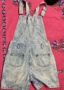 Denim Overall Shorts