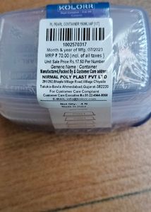 4 Piece Kitchen Container Set. Useful To Store Pickles Or Spices. Blue Color. 150 Ml Capacity