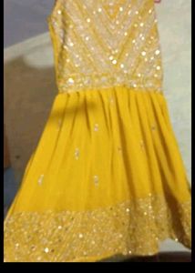beautiful sarara set haldi wear