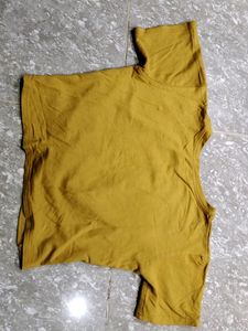 Mustard Colour Crop Top