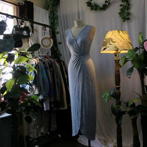 Elegant Grey Maxi Dress