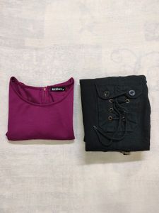 Crop Top Paired With Joggers