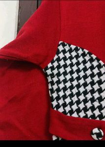 Red &amp; Houndstooth kurti