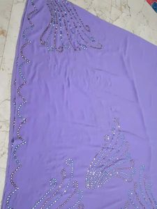 Purple Embellished saree