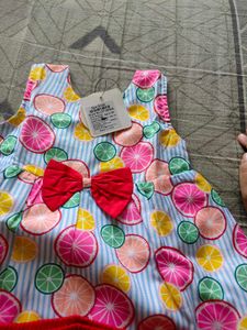 Cute Citrus Print Dress Set