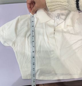 H&amp;M White Collar Shirt