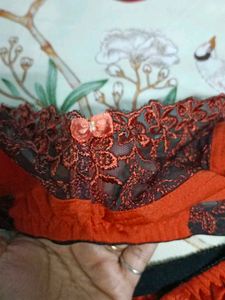 Orange Lace Lingerie Set