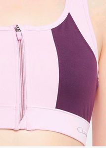 Medium Impact Padded Sports Bra In Wine Colour