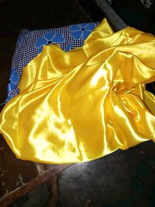 2 silk satin shiny saree