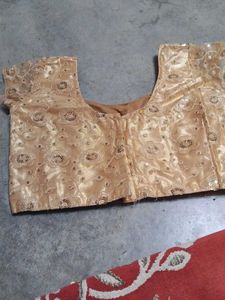 Embroidered Gold Party Blouse