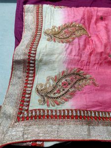 Jute Saree With Blouse New