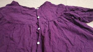 Purple Button-Down Top
