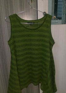 Olive Green Globus Women Flared Top