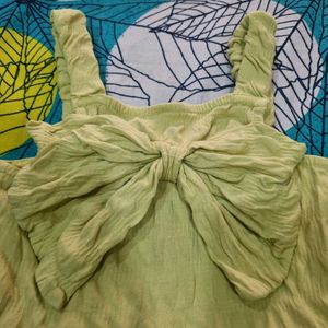 Cute Romper with Bow (lime green)