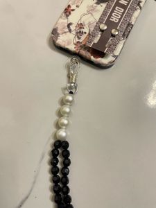 Crystal Beaded Sling With Phone Lanyard Patch