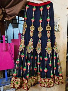 Black Lehanga With Beautiful Flowers 🌹 Design 🔥