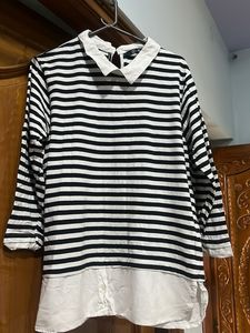 Black And White Polo Tshirt