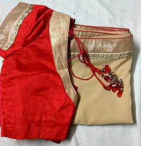 Red &amp; Gold Sari Blouse
