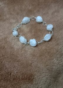 Stylish Stone Necklace With Earring And Bracelet