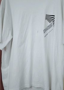 H&M  OVERSIZE WHITE T- SHIRT