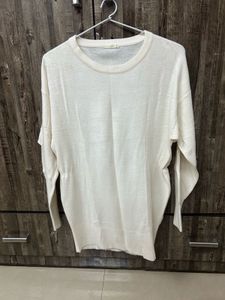 Off White Woollen Top