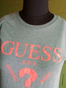 Guess Gray Graphic Tee - Size S