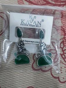 Kayan Green Stone Earrings