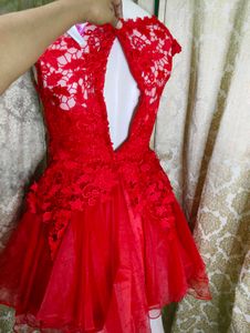Red Lace Mini Dress