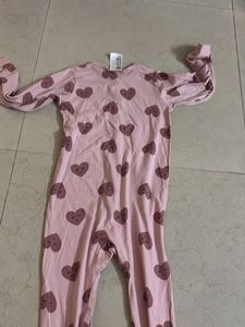 Cute Heart Print Onesie