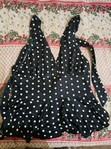 Polka Dot tie up top