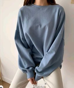New With Tag Korean Stylish Blue Long Sleeve Sweat