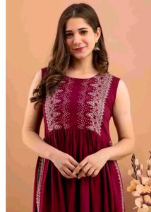 Maroon Naira Kurti