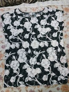 Transparent Black And White Top