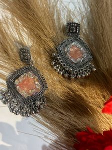 Oxidized Jhumka Earrings