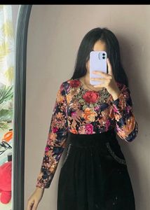 Velvet Floral Dress