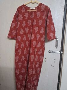 Maroon Printed Kurti
