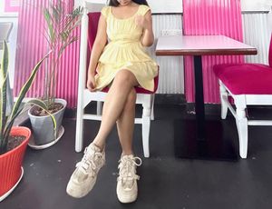 Zudio Coquette Yellow Dress