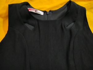 Black Flared One Piece Dress