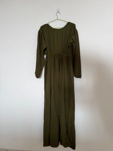 Olive Green Long Sleeve Maxi dress