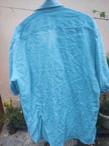Blue Classic Old Money Shirt For Beach