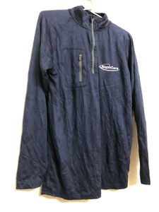 Blue zip Long Sleeve T Shirt