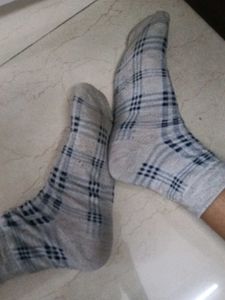 Striped socks.