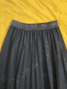 Sparkly Pleated Maxi Skirt waist 30