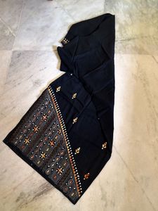 Black Kantha Stich Kurta