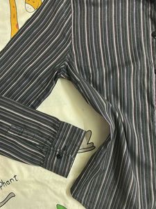 Y2K Fitted Striped Shirt