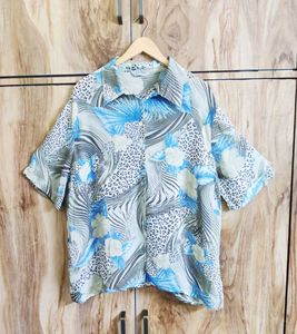 Grey Printed Shirt Size-44