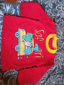 red sweatshirt for baby girl or boy,perfect for light winters
