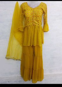 New Designer Garara For Haldi
