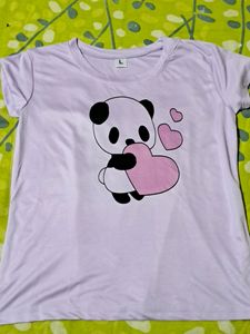 Lavender Polyester Tshirt