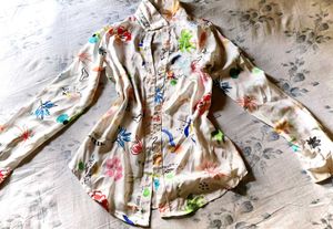 Floral Print Button-Down Shirt